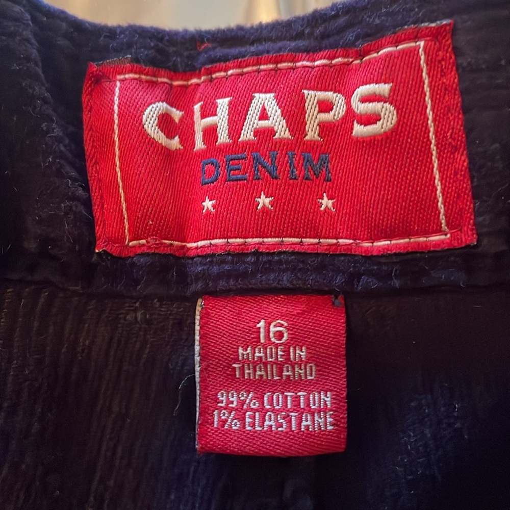 Chaps Size 16 Purple Light weight Corduroy Pants with Flare Leg - Picture 3 of 11